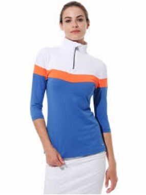 MDC Meryl Half Zip Polo Shirt Ibiza/Papaya  Make Offer!